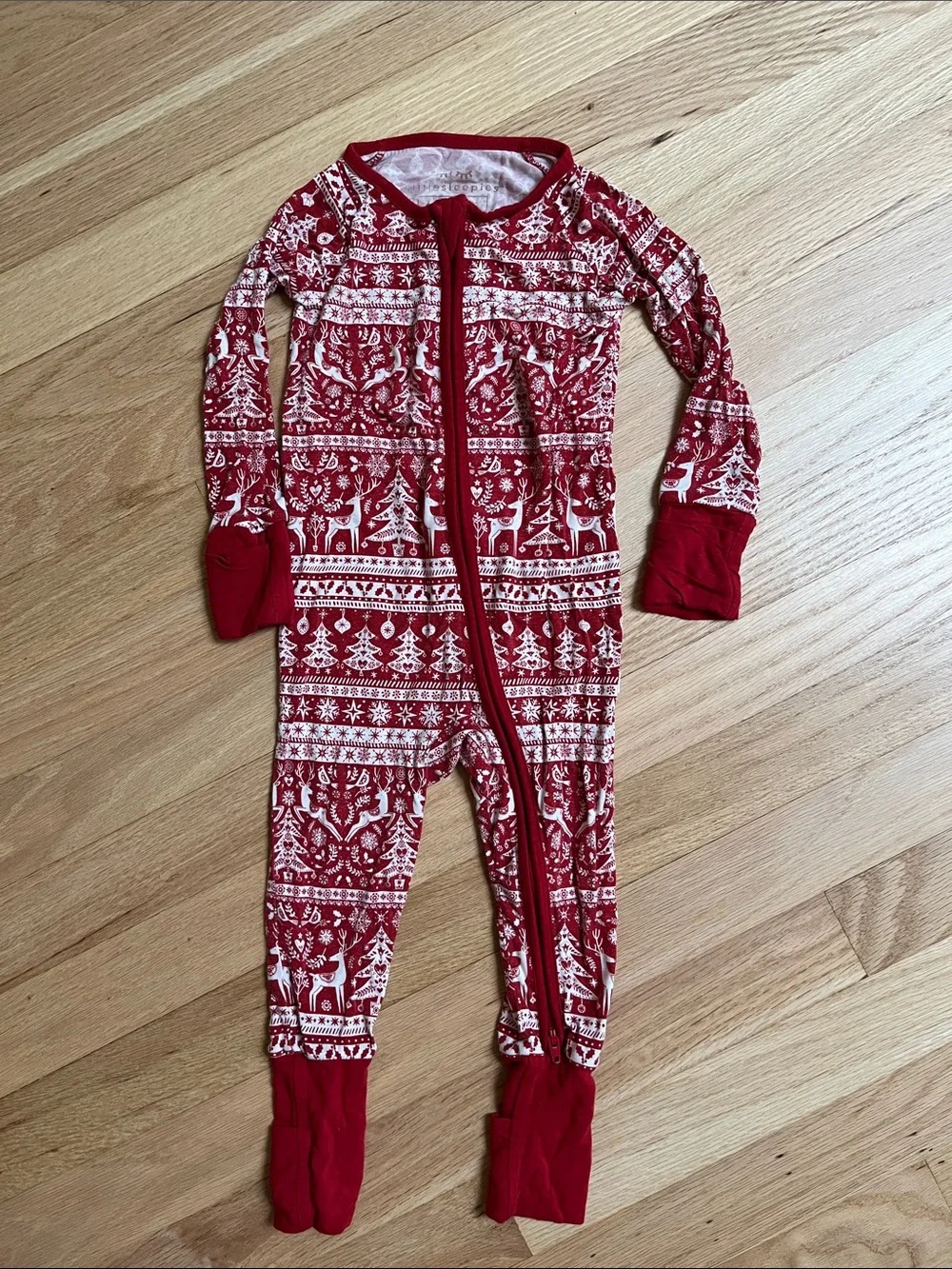 Little Sleepies Christmas zippy pajamas 6-12 months